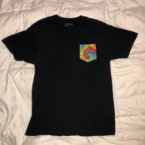 Black ESC shirt with Tie Dye Pocket